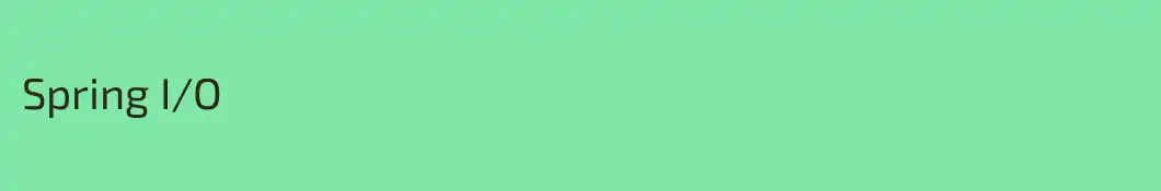 Spring I/O